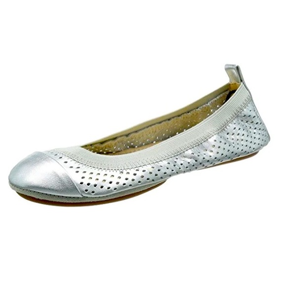 Yosi Samra | Samantha silver foldable ballet flat (8)
